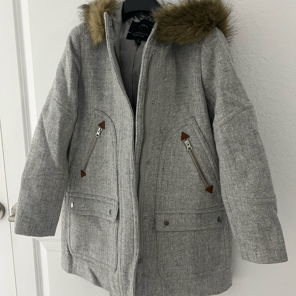 J. Crew Silver Re-Imagined Coat